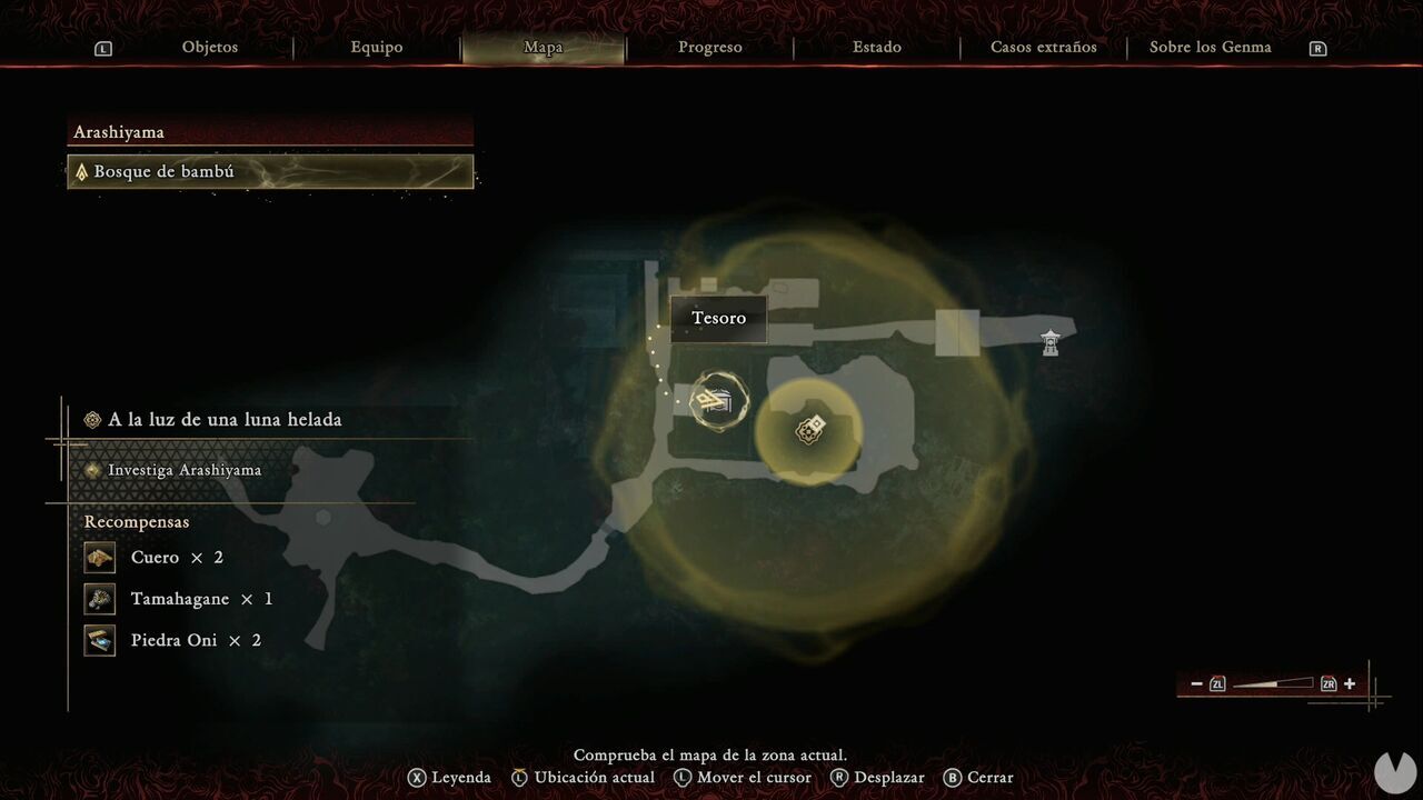 Onimusha: Way of the Sword - In the Light of an Icy Moon: location of the Treasure near the entrance to Arashiyama