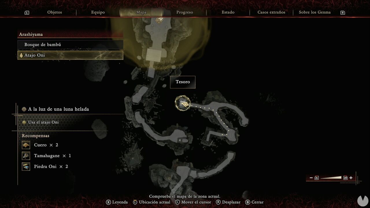 Onimusha: Way of the Sword - In the Light of an Icy Moon: Treasure on the second platform of the Oni shortcut