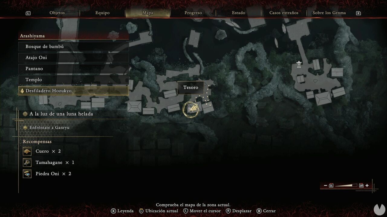Onimusha: Way of the Sword - In the Light of an Icy Moon: location of the house containing the Treasure in the southern village of Hozukyo Gorge