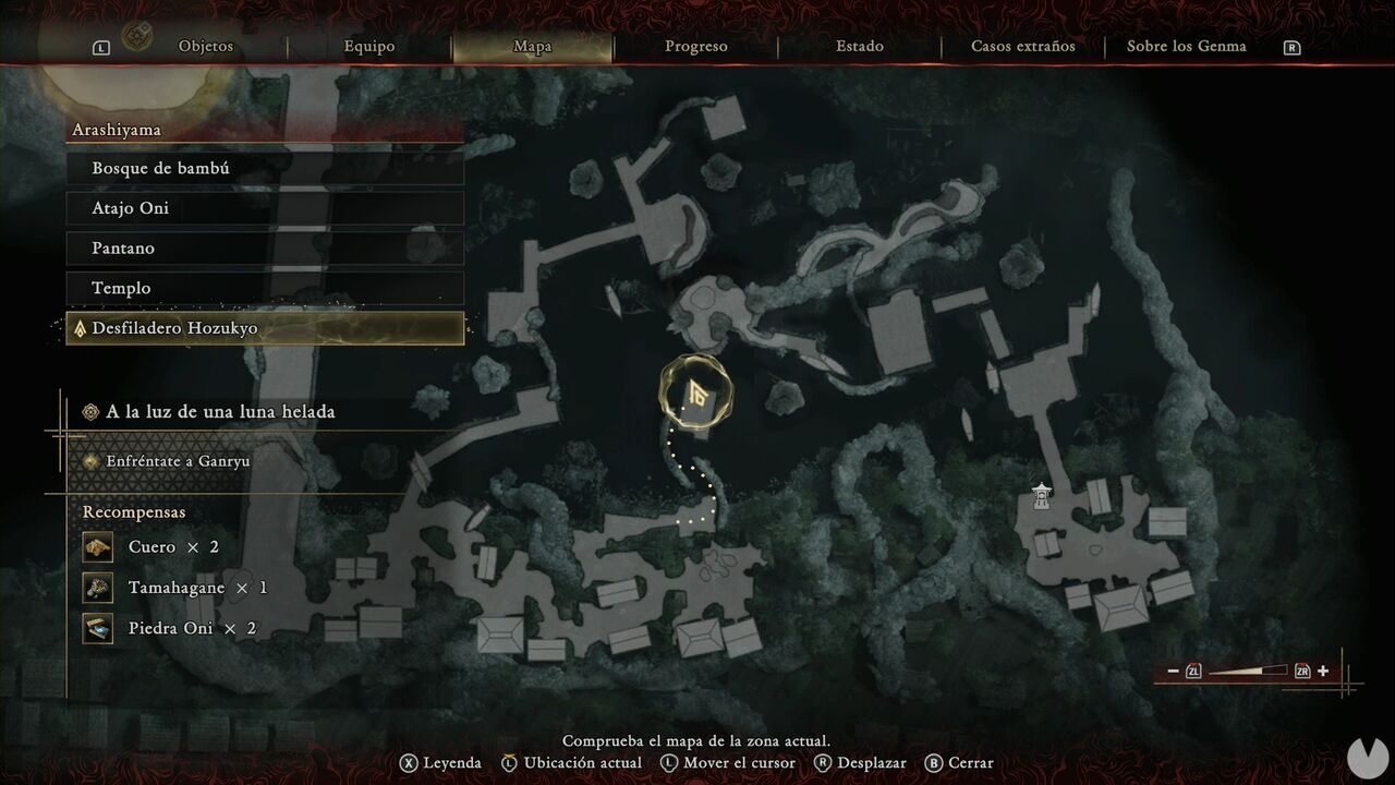 Onimusha: Way of the Sword - In the Light of an Icy Moon: location of the Leather chest northeast of the Hozukyo Gorge village