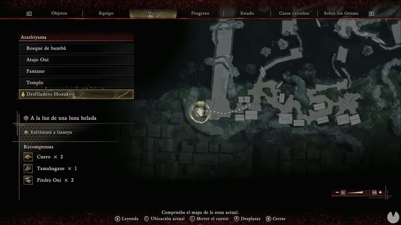 Onimusha: Way of the Sword - In the Light of an Icy Moon: location of the Tempered Iron chest southwest of the Hozukyo Gorge village