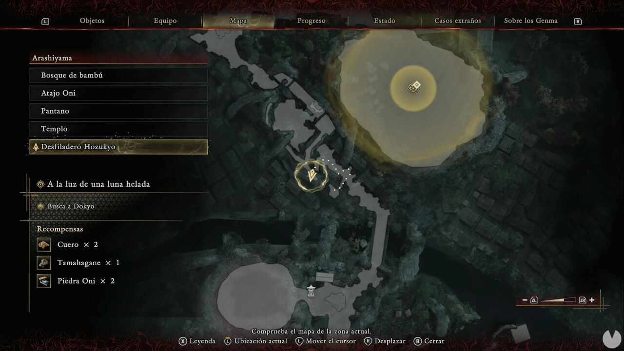 Onimusha: Way of the Sword - In the Light of an Icy Moon: location of the detour on the road to Dokyo containing a Tempered Iron chest