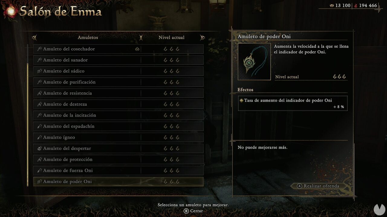 Onimusha: Way of the Sword - Charms: Charm of Oni Power