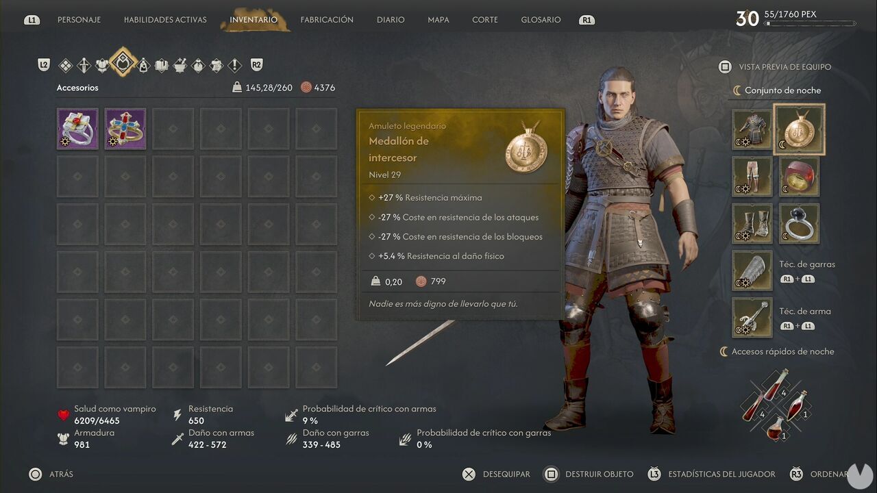 The Blood of Dawnwalker - Best amulets and rings; Arbiter's Medallion