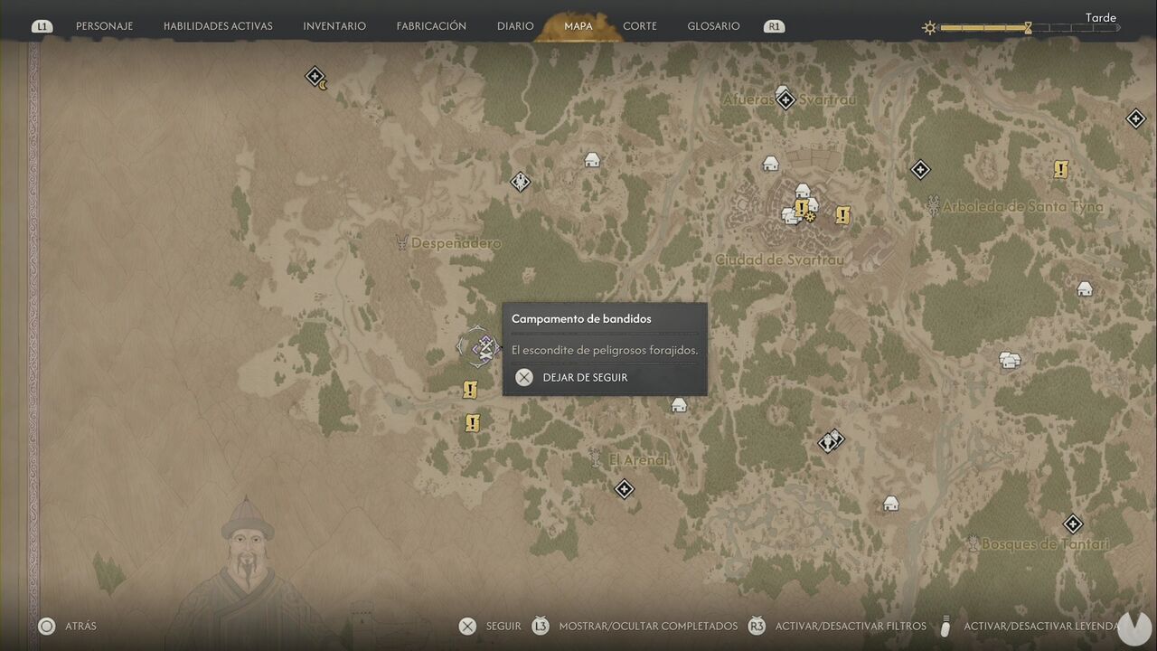 The Blood of Dawnwalker - Bandit Camps; location of the Bandit Camp south of the Rockfalls forest