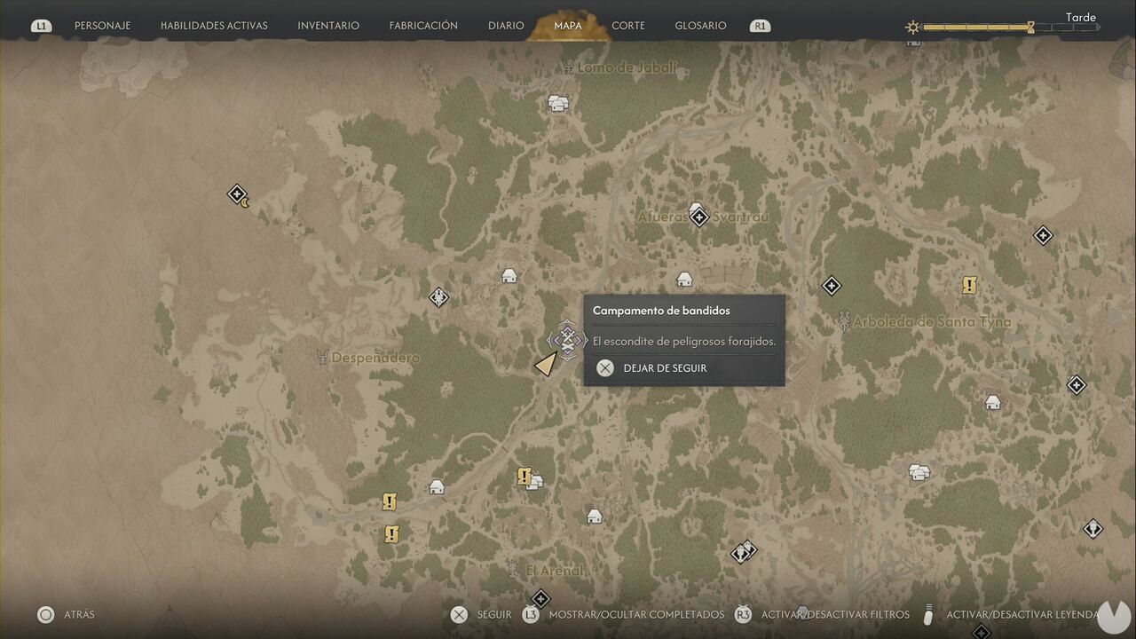 The Blood of Dawnwalker - Bandit Camps; location of the Bandit Camp northeast of the Rockfalls forest