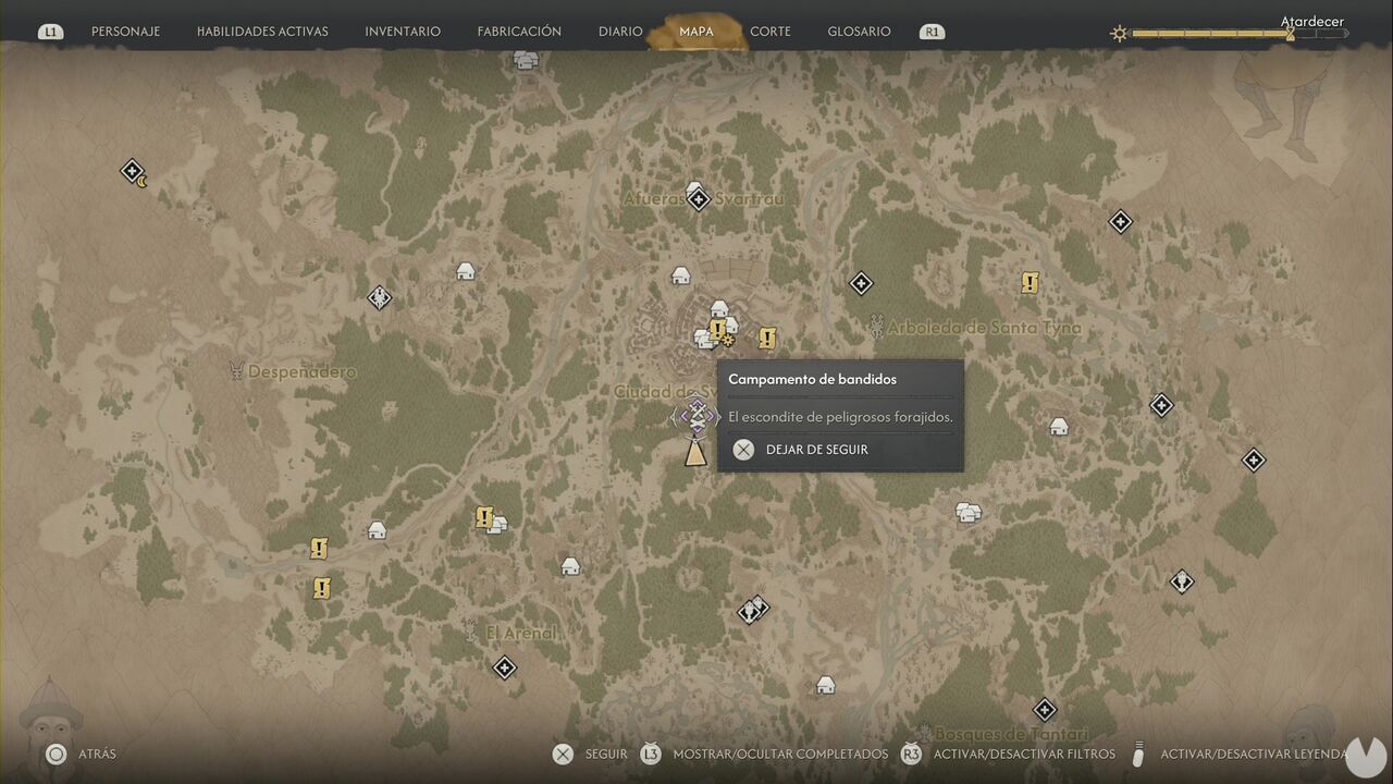 The Blood of Dawnwalker - Bandit Camps; location of the Bandit Camp south of Svartrau