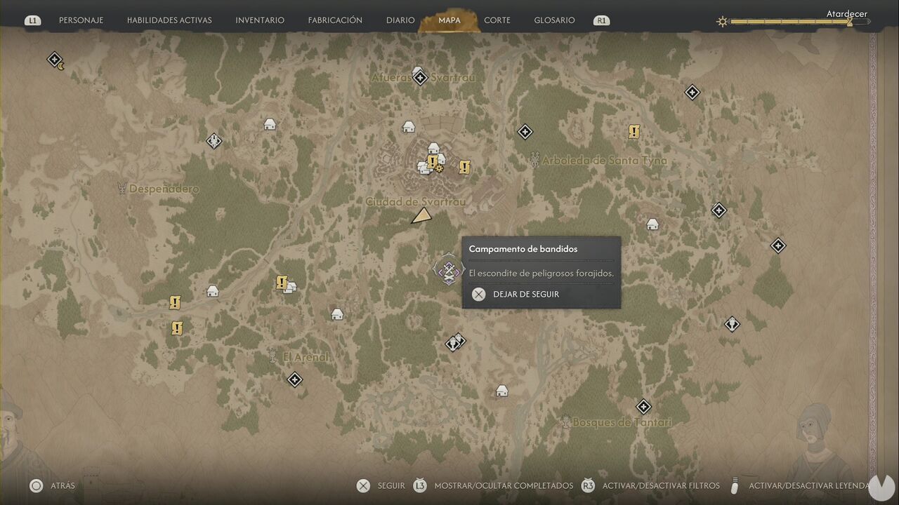 The Blood of Dawnwalker - Bandit Camps; location of the Bandit Camp southeast of Svartrau