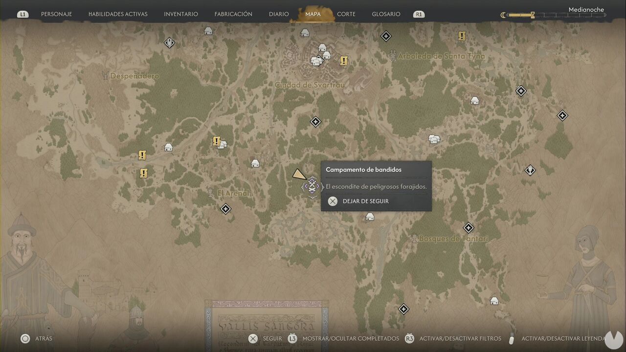 The Blood of Dawnwalker - Bandit Camps, location of the Bandit Camp in The Silts