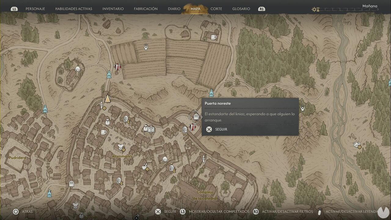 The Blood of Dawnwalker - Brencis's Banners; location of the Banner of Oppression at The North-East Gate