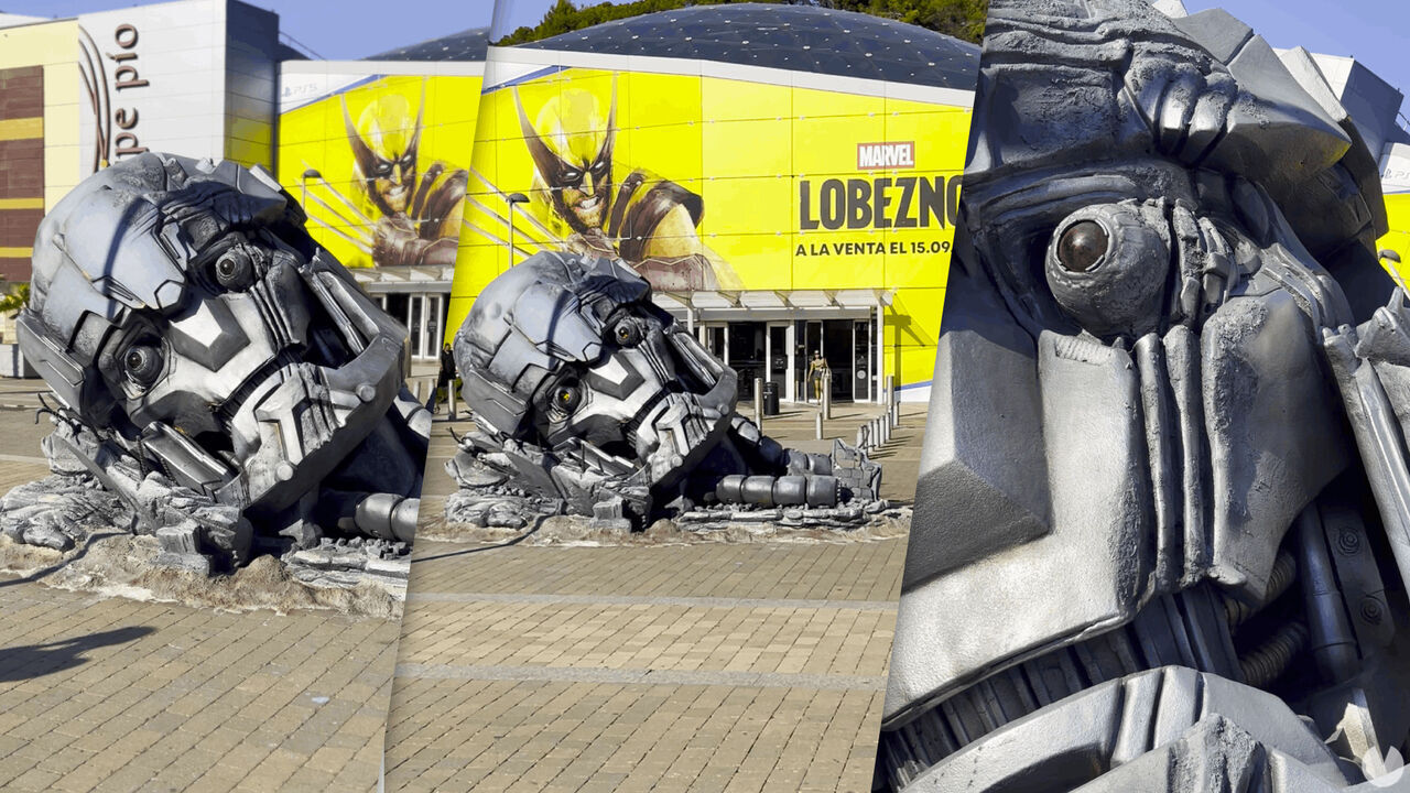 PlayStation España planta una cabeza gigante de Centinela en Madrid para celebrar el lanzamiento de Marvel Lobezno