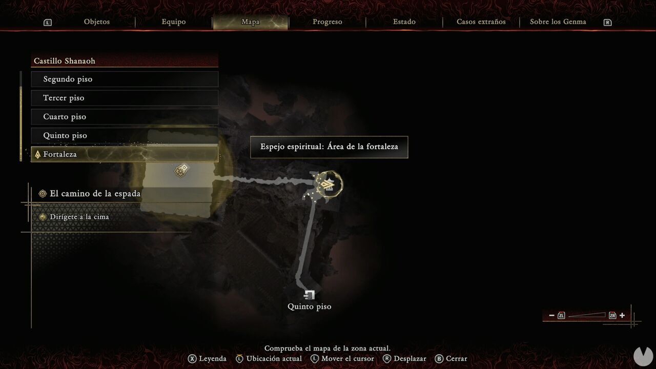 Onimusha: Way of the Sword - The Way of the Sword: location of the Keep Area Spirit Mirror and the final Treasure in the game