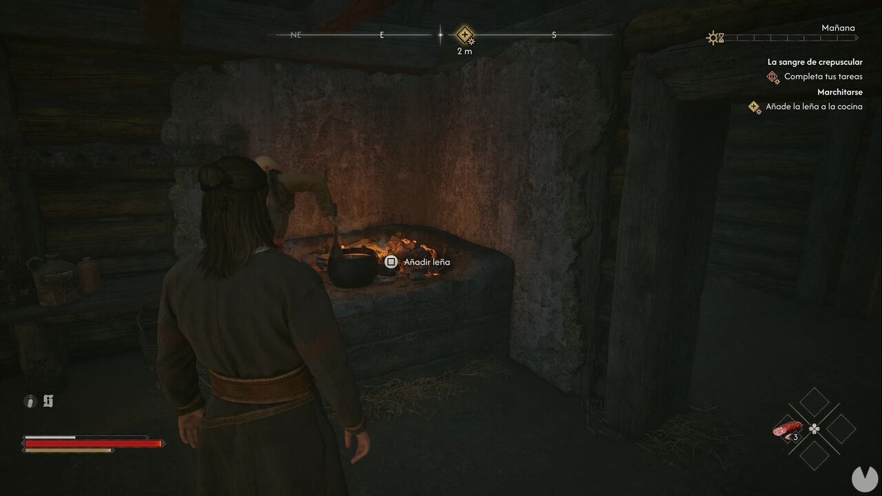 The Blood of Dawnwalker - Withering Away; Coen adds firewood to the stove
