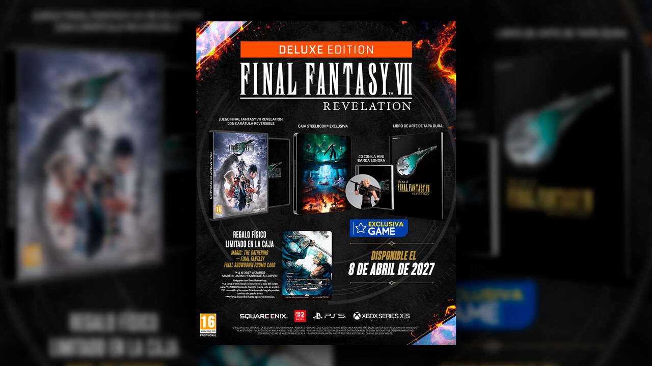 Ya puedes reservar Final Fantasy VII Revelation y su Deluxe Edition exclusiva de GAME