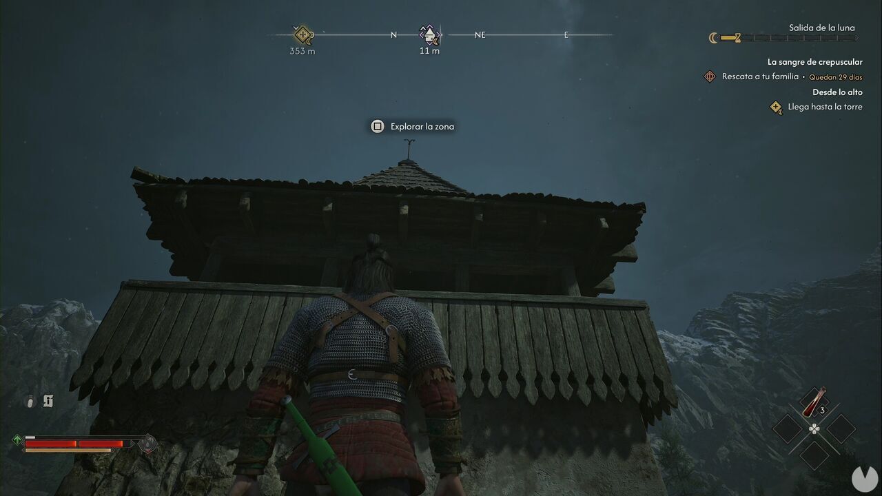 The Blood of Dawnwalker - Scouting Towers; Coen reaches the top of a Scouting Tower to survey the surrounding area