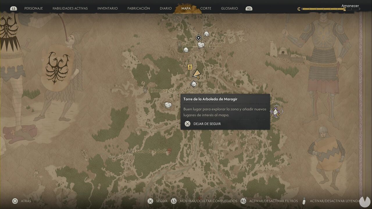 The Blood of Dawnwalker - Scouting Towers; Maragir Wealds Tower location