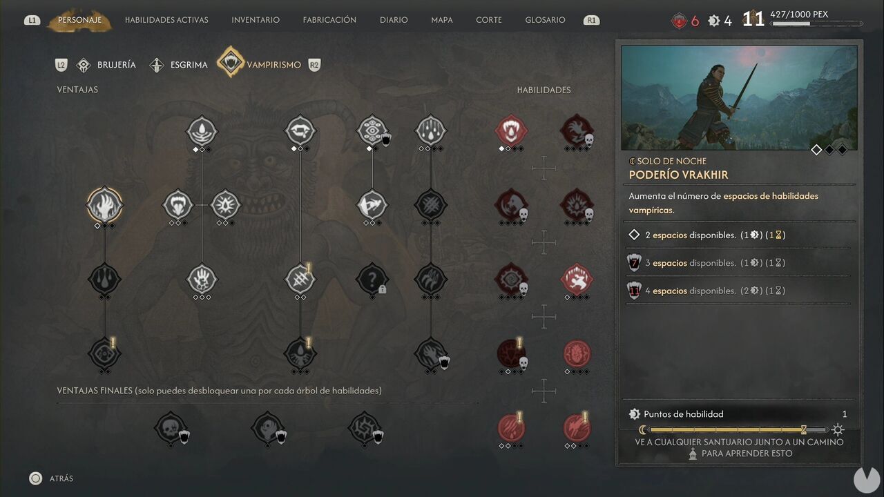 The Blood of Dawnwalker - Best skills; Vampirism skill tree