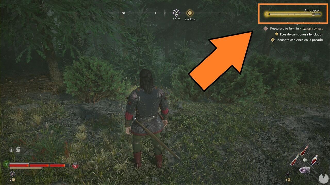 The Blood of Dawnwalker - Time system, day and night; HUD warning that a nearby activity will consume time