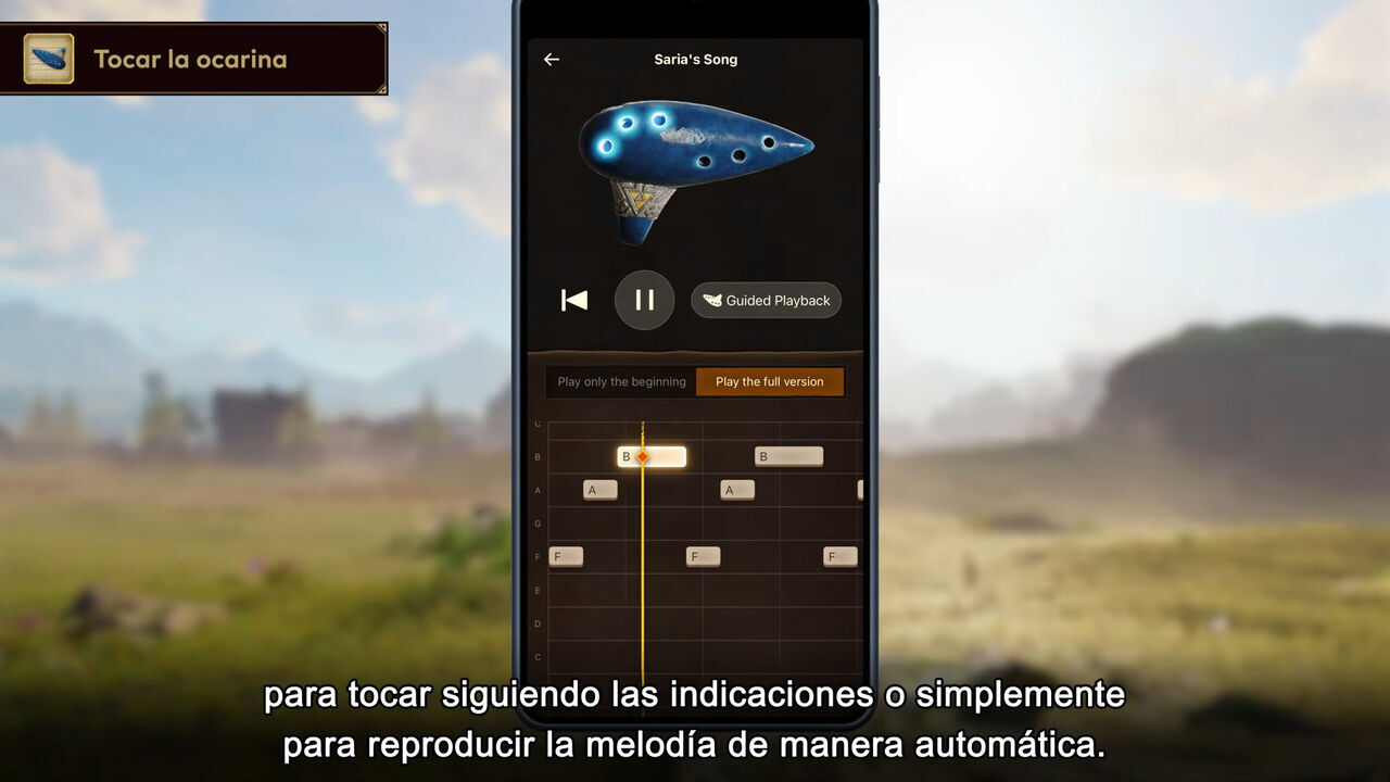 Ocarina virtual de Zelda Notes