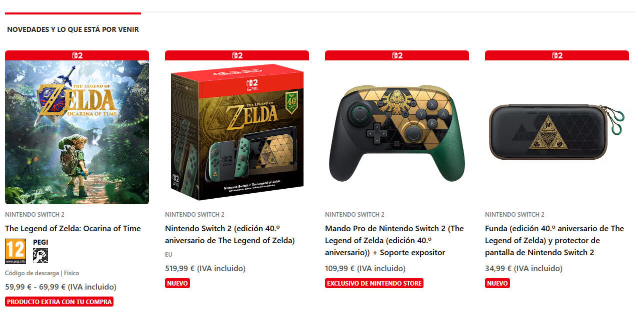 Ya sabemos cu�nto costar� la nueva Switch 2 y el mando Pro edici�n especial The Legend of Zelda