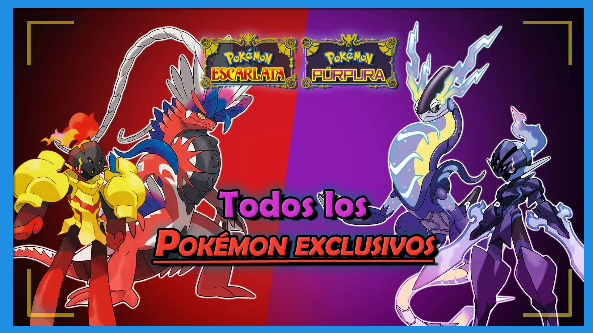 Pokémon Escarlata y Púrpura: todos los exclusivos de cada edición