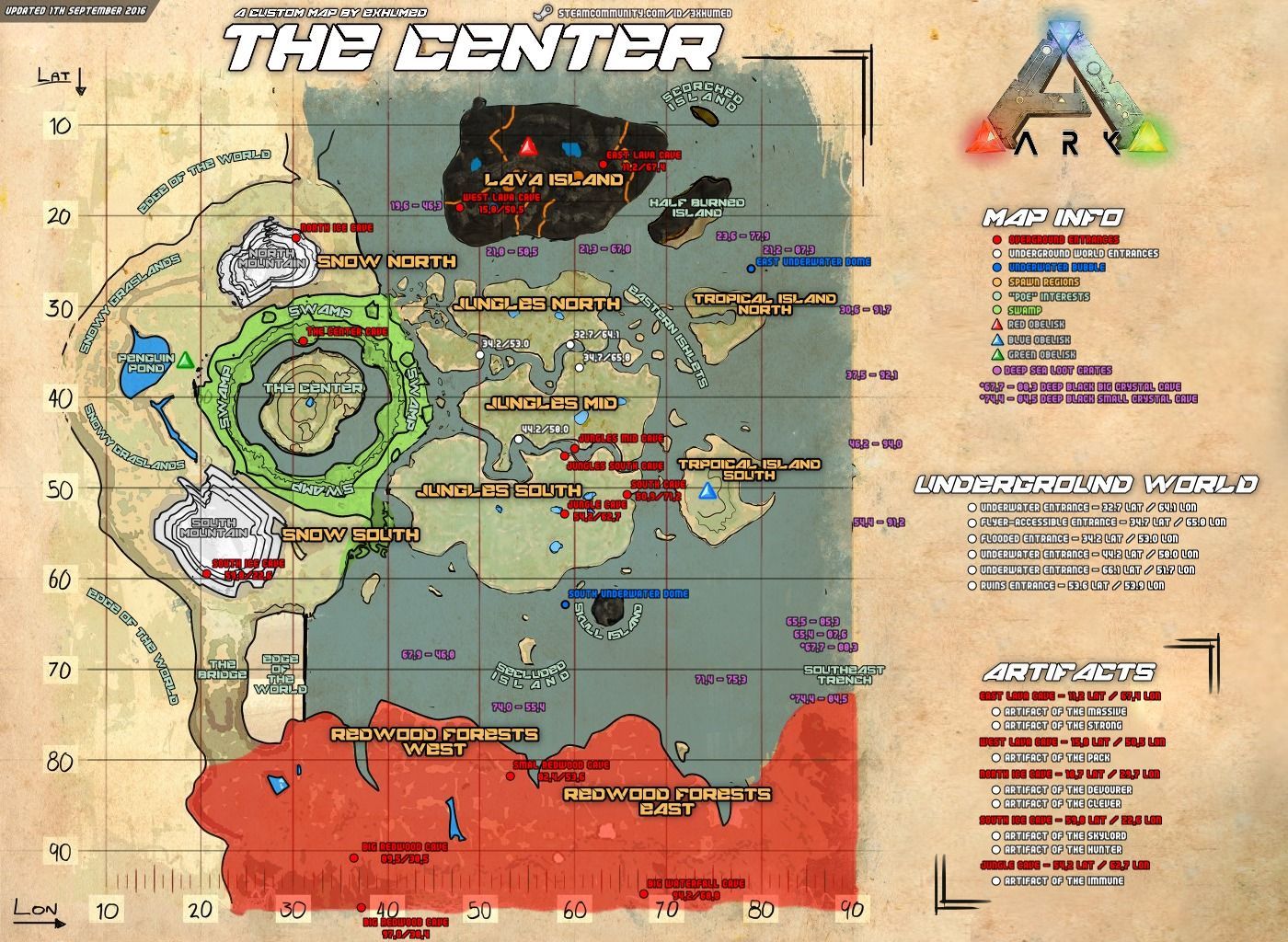Ark Survival Evolved Mapa De Artefactos Mapas Artefactos Arte Steampunk ...
