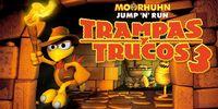 Portada oficial de Moorhuhn Jump and Run 'Trampas y Trucos 3' para Switch