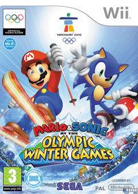 Portada oficial de Mario y Sonic en los Juegos Olímpicos de Invierno para Wii