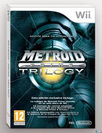 Portada oficial de Metroid Prime Trilogy para Wii