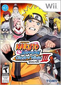 Portada oficial de Naruto Shippuden: Clash of Ninja Revolution 3 para Wii