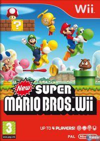 Portada oficial de New Super Mario Bros. Wii para Wii