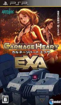 Portada oficial de Carnage Heart EXA PSN para PSP