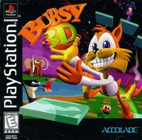 Portada oficial de Bubsy 3D para PS One