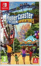 Portada oficial de de RollerCoaster Tycoon Adventures para Switch
