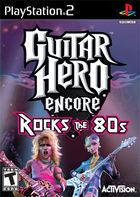 Portada oficial de de Guitar Hero: Rocks the 80's para PS2