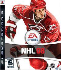 Portada oficial de NHL 08 para PS3