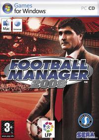 Portada oficial de Football Manager 2008 para PC