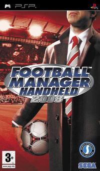 Portada oficial de Football Manager Handheld 2008 para PSP