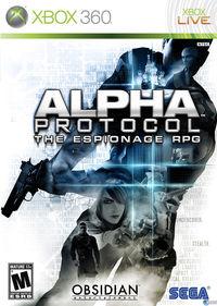 Portada oficial de Alpha Protocol para Xbox 360